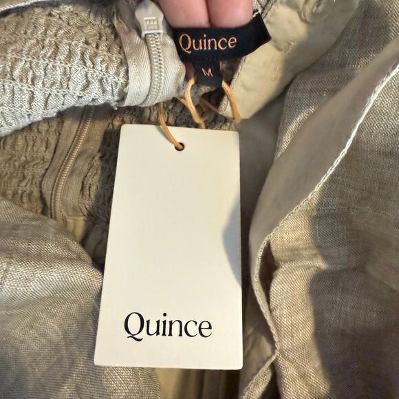 Quince 100% European Linen Fit & Flare Midi Dress, Flax, M - Picture 7 of 9